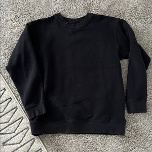 Black lululemon fleece crewneck sweatshirt